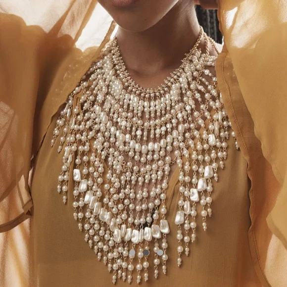 Anthropologie Layered Pearl Necklace - Picture 1 of 2